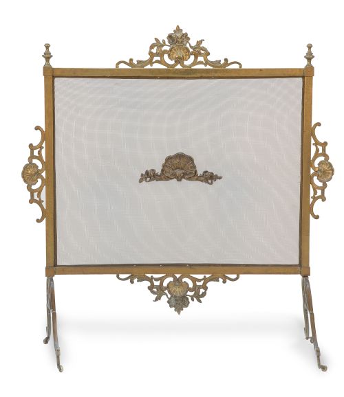 Paravant de bronce dorado de estilo regencia.Francia, S. 