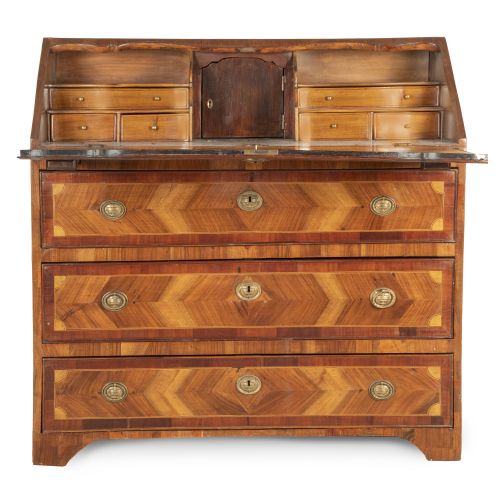 Bureau-escritorio de madera de palo de rosa con caballero e