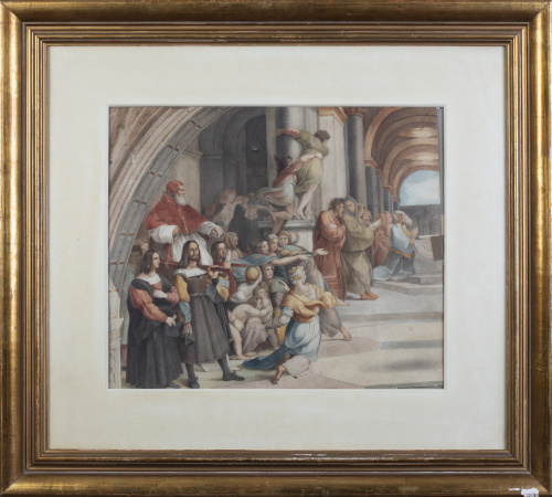 JOSÉ GALOFRE Y COMA (Barcelona, 1819-1877)Detalle de la e