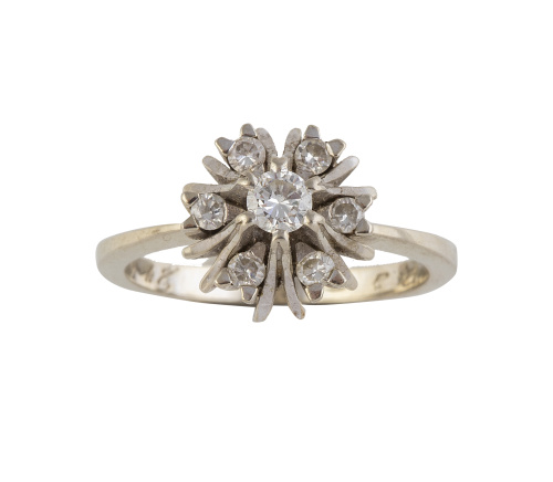 Sortija rosetón de brillantes