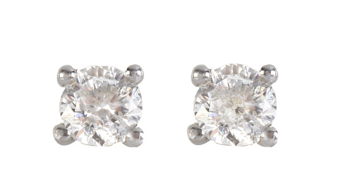 Pendientes dormilonas con brillantes de 0,25 ct aprox cada 