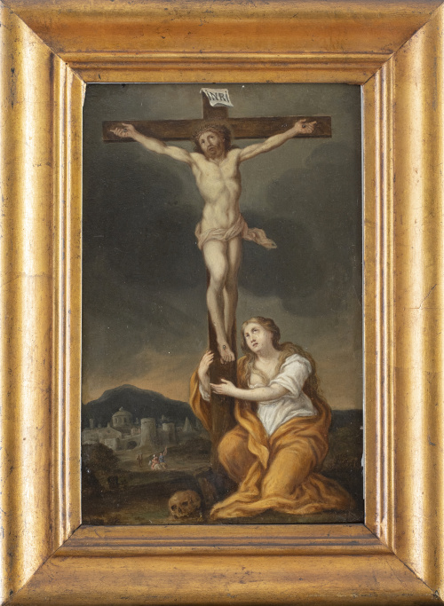 ESCUELA FLAMENCA, SIGLO XVIIICristo Crucificado con María