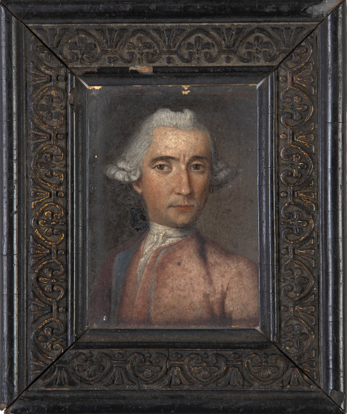 ESCUELA ESPAÑOLA, SIGLO XVIIIRetrato de caballero con lev