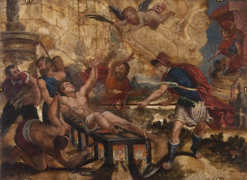 ESCUELA ITALIANA, SIGLO XVIIMartirio de San Lorenzo