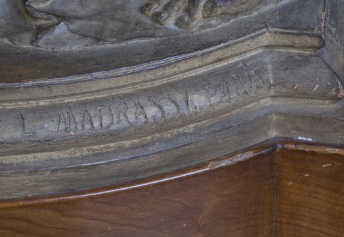 Luca Madrassi (Italia, 1848-1919).Alegoría con dos figura