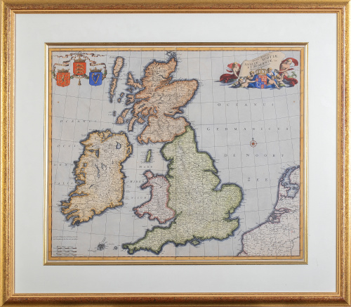 FREDERICK DE WIT (1629 - 1706)Mapa de las Islas Británica