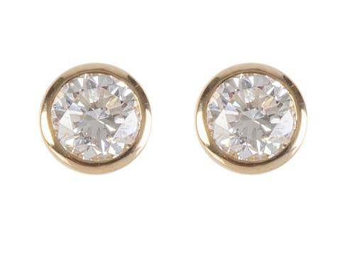 Pendientes dormilonas de chatones de brillantes con marco d