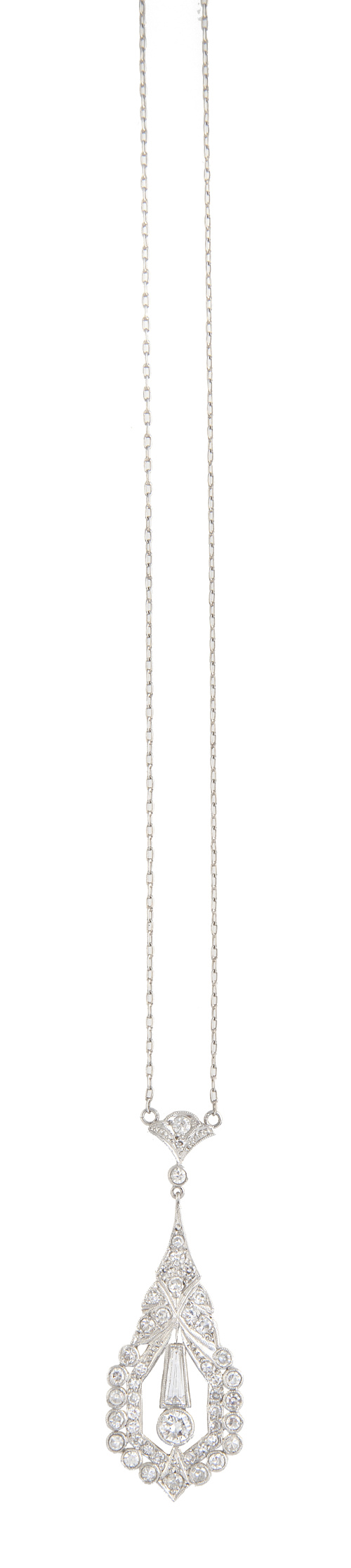 Pendentif estilo Belle-Époque con diseño de gota de brillan