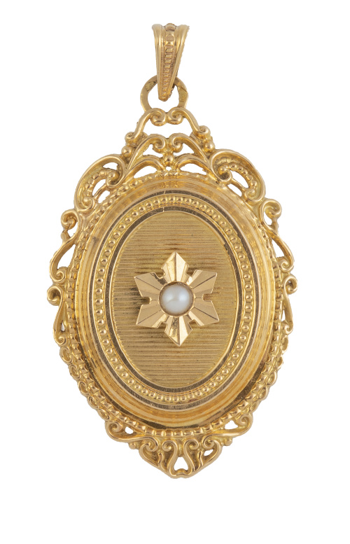 Colgante portafotos francés Napoleón III S. XIX , de forma 