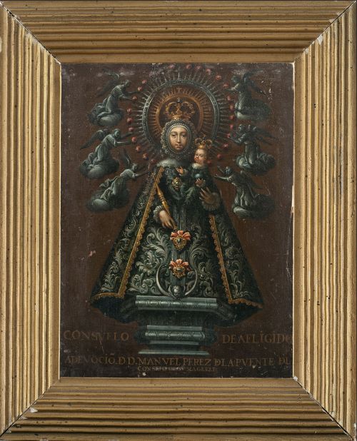 ESCUELA MADRILEÑA, SIGLO XVIIIVerdadero retrato de la Vir