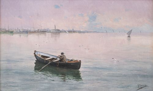 RICARDO MANZANET Y MILLÁN (Valencia, 1853 - 1939)Vista ma