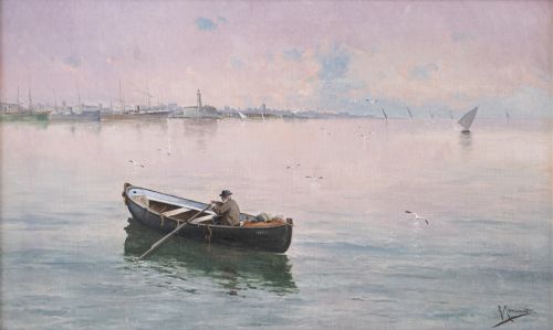 RICARDO MANZANET Y MILLÁN (Valencia, 1853 - 1939)Vista ma
