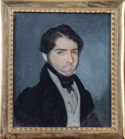 JOSÉ CRESPO (Escuela española, siglo XIX)Retrato de cabal