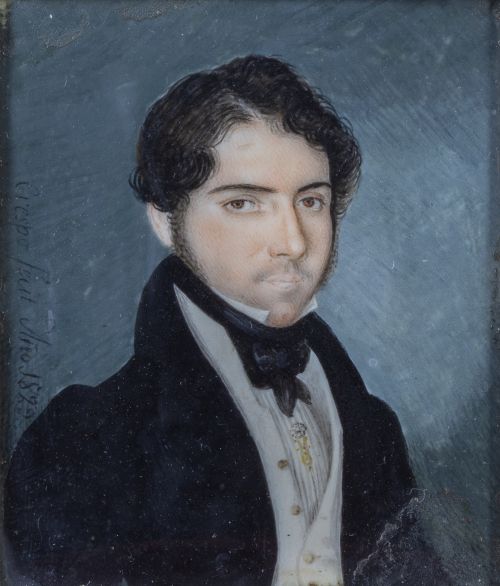 JOSÉ CRESPO (Escuela española, siglo XIX)Retrato de cabal