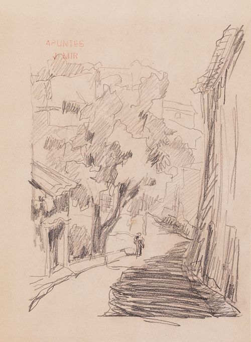 JOAQUÍN MIR Y TRINXET (Barcelona, 1873-1940)Paisaje con p