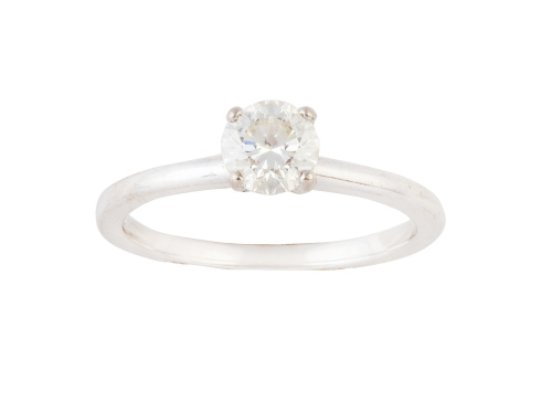 Sortija solitario con brillante de 0,50 ct aprox engastado 