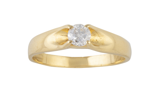 Sortija solitario con brillante de 0,25 cta aprox, engastad