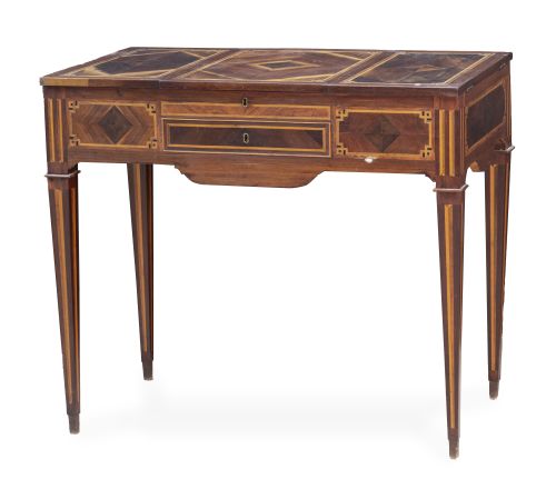 Mueble de tocador o "poudreuse" de madera con marquetería g