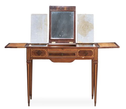 Mueble de tocador o "poudreuse" de madera con marquetería g