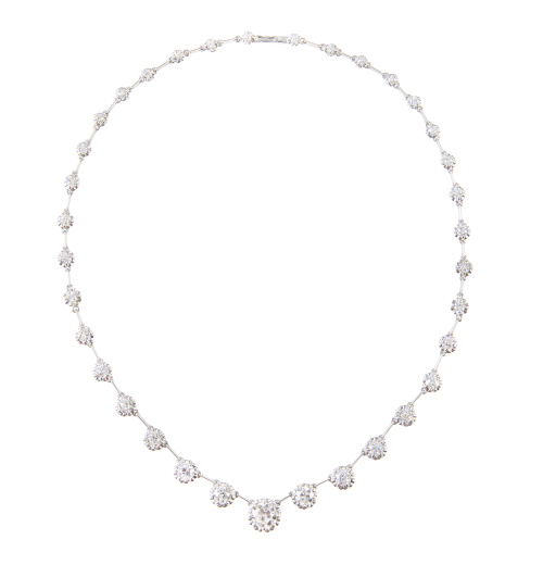 Collar riviere de 35 brillantes de tamaño creciente hacia e