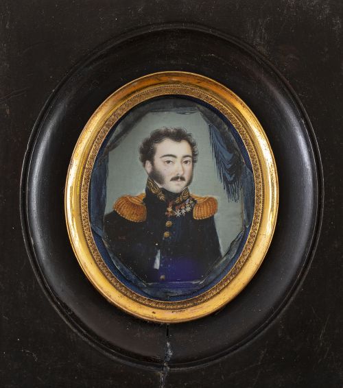 ESCUELA ESPAÑOLA, H. 1830Retrato de un capitán de interve