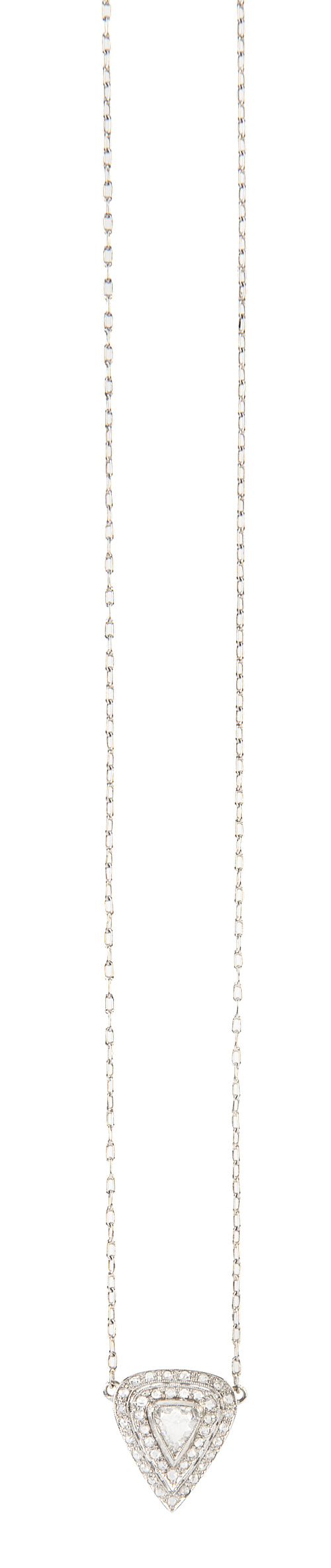 Pendentif de diamantes de forma triangular con diamate tall