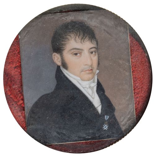 ESCUELA ESPAÑOLA, SIGLO XIXRetrato de caballero con la cr