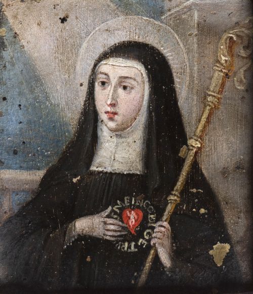 ESCUELA MADRILEÑA, SIGLO XVIISan Onofre (anverso) y Santa