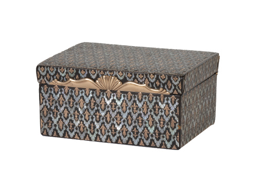 Caja de rapé en carey con incrustaciones de madreperla y or