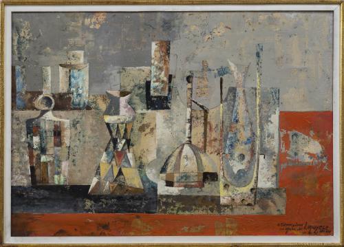 JOSÉ LAPAYESE DEL RÍO (Madrid, 1926 - 2000)Bodegón del pe