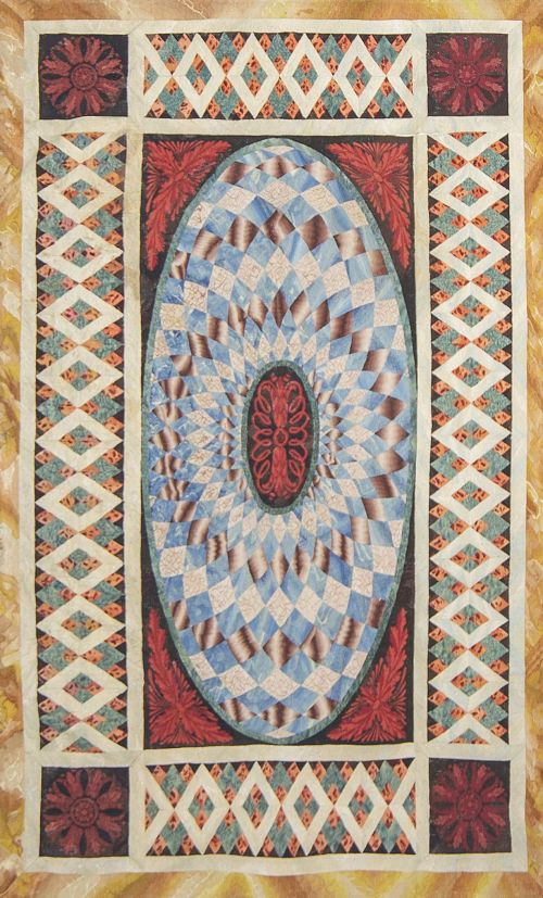 Alfombra con técnica de tapiz ejecutada por los reales tall