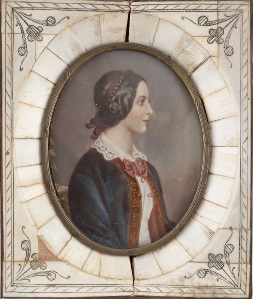 ESCUELA ESPAÑOLA, SIGLO XIX- XXRetrato de dama de perfil