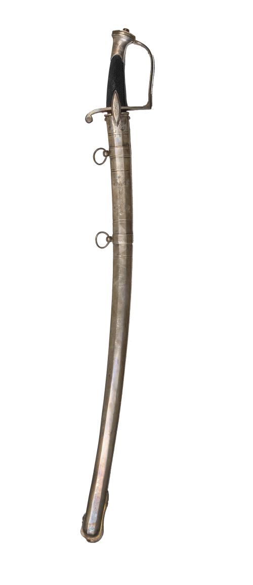 Sable para niño época napoleónica, con hoja azulada y graba