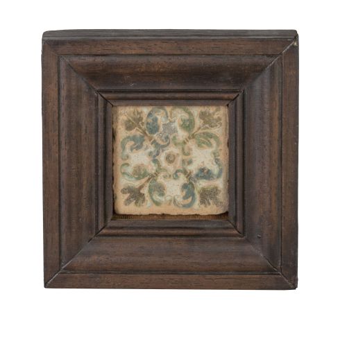 Azulejo de cerámica esmaltada.S. XVI.