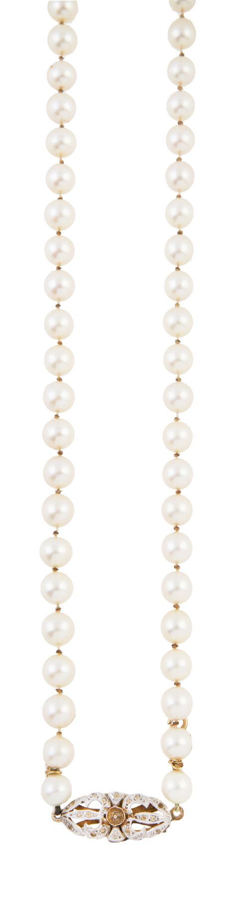 Collar de perlas cultivadas de 7 mm aprox con cierre en oro