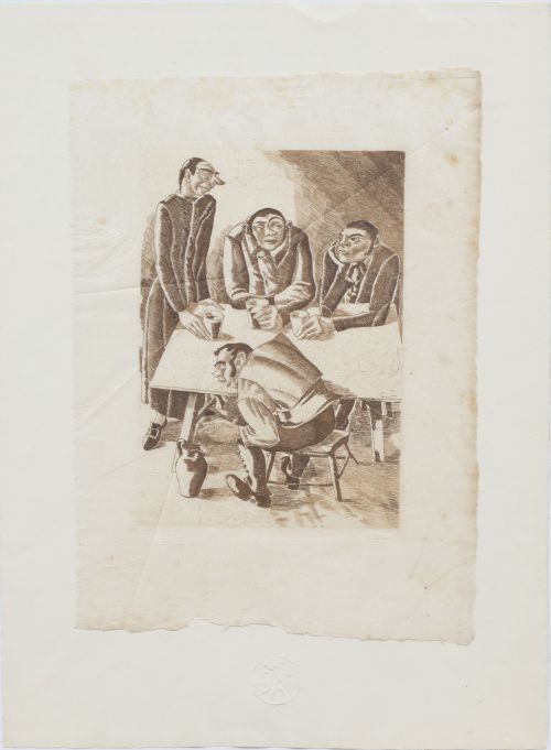 XAVIER NOGUÉS I CASAS (1873-1941)Quatre al voltant d’una 