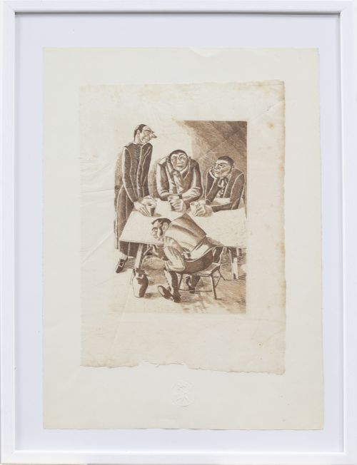 XAVIER NOGUÉS I CASAS (1873-1941)Quatre al voltant d’una 