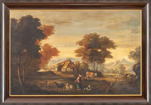 ESCUELA CENTROEUROPEA, FF. SIGLO XIXPaisaje con vacas