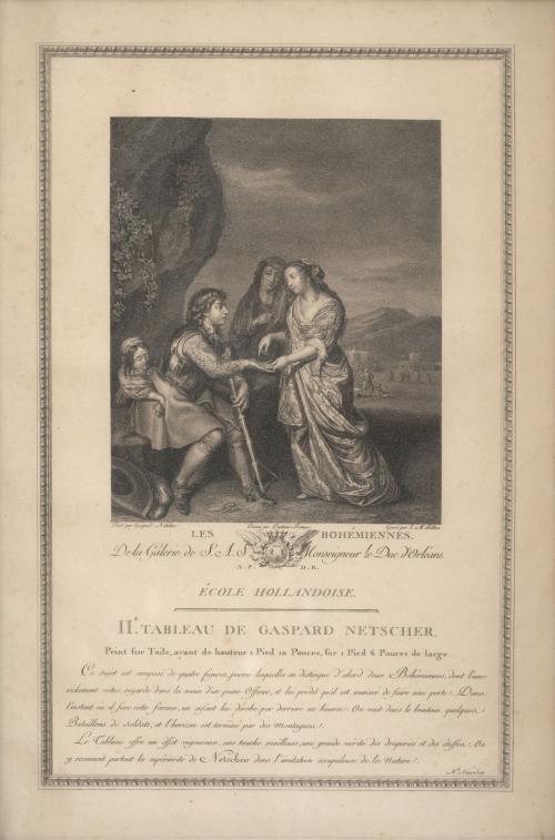 CASPAR NETSCHER (pinx) MICHAEL HALBOU (sculp)"Les Bohémie