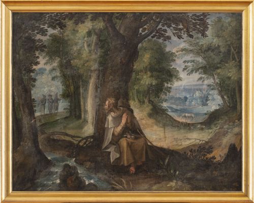 ESCUELA FLAMENCA, SIGLO XVIIISan Suatacopio ermitaño sobr