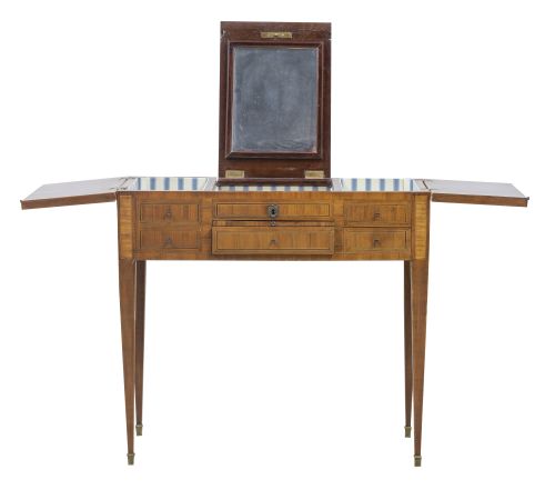 "Poudrouse" o tocador Napoleón III, de madera de palo de ro