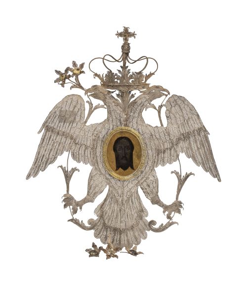 Relicario con la Santa Faz o el Santo rostro de Jaén, en ma