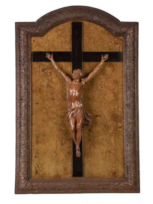 Cristo expirante.Madera de boj tallada.Siguiendo a Baga