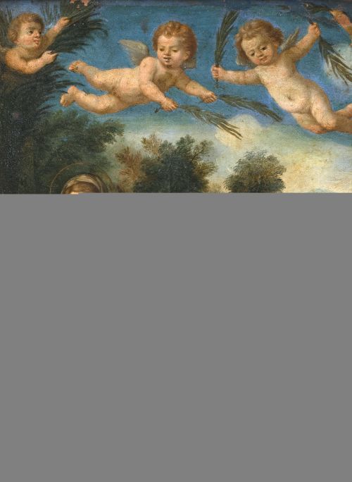 ESCUELA ITALIANA, SIGLO XVIIHuida a Egipto sobre un paisa