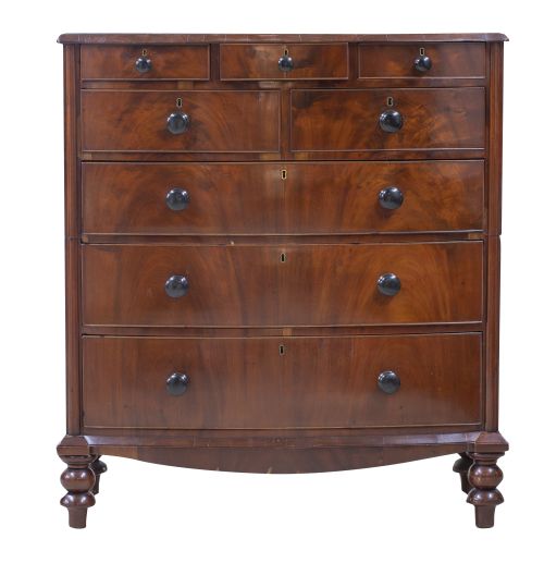 Cómoda de madera de caoba y palma de caoba.Inglaterra, me