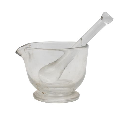 Mortero de vidrio.S. XIX.