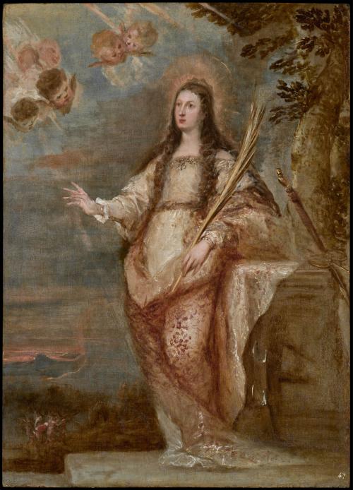 JOSÉ ANTOLÍNEZ (Madrid 1635-1675)Santa Catalina de Alejan