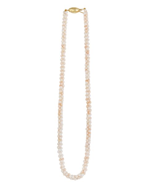 Gargantilla de esferas de coral piel de ángel que forman co