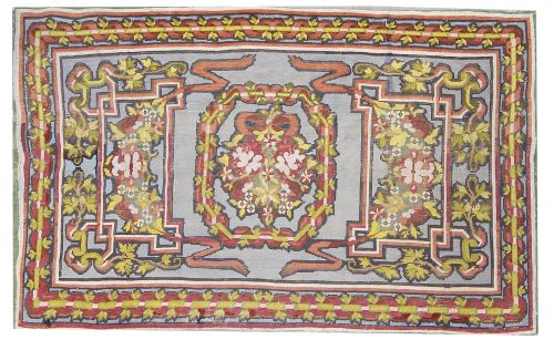 Alfombra Carlos IV en lana.Cuenca, finales del S. XVIII.