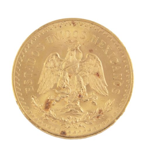 Moneda de 50 pesos Mexicanos en oro, 1821-1945